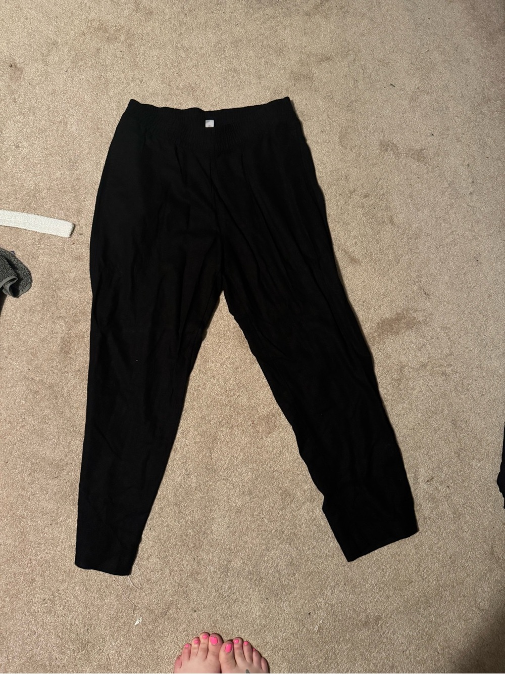 Old Navy Black Linen Cropped Pants